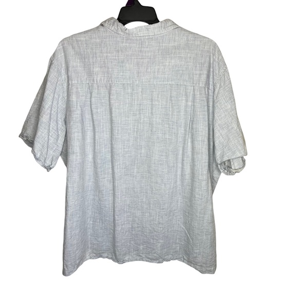 Cubavera Hawaiian Shirt Men’s 3XL Blue Embroidery 100% Linen Button Up Aloha - Picture 5 of 5